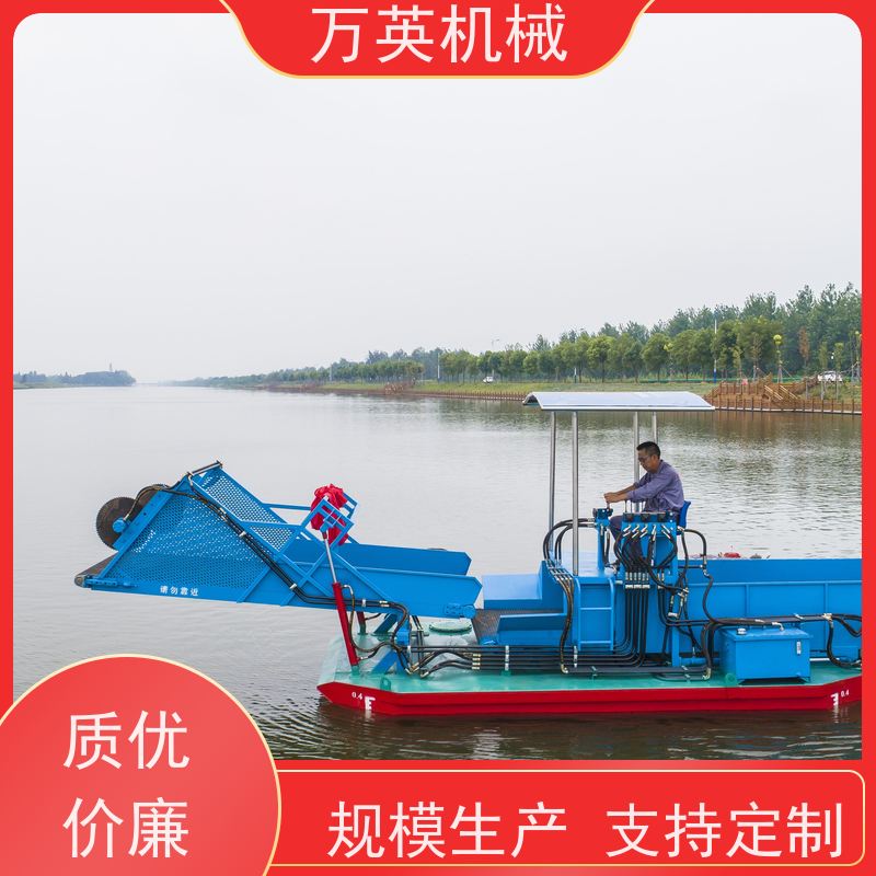 万英机械 售后服务完善 效率高 水葫芦割草船 两段式设计
