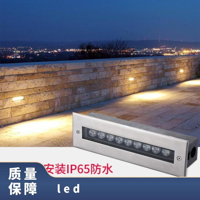 条型地埋灯广场led地灯台阶灯12W户外长方形防水投射公园庭院灯