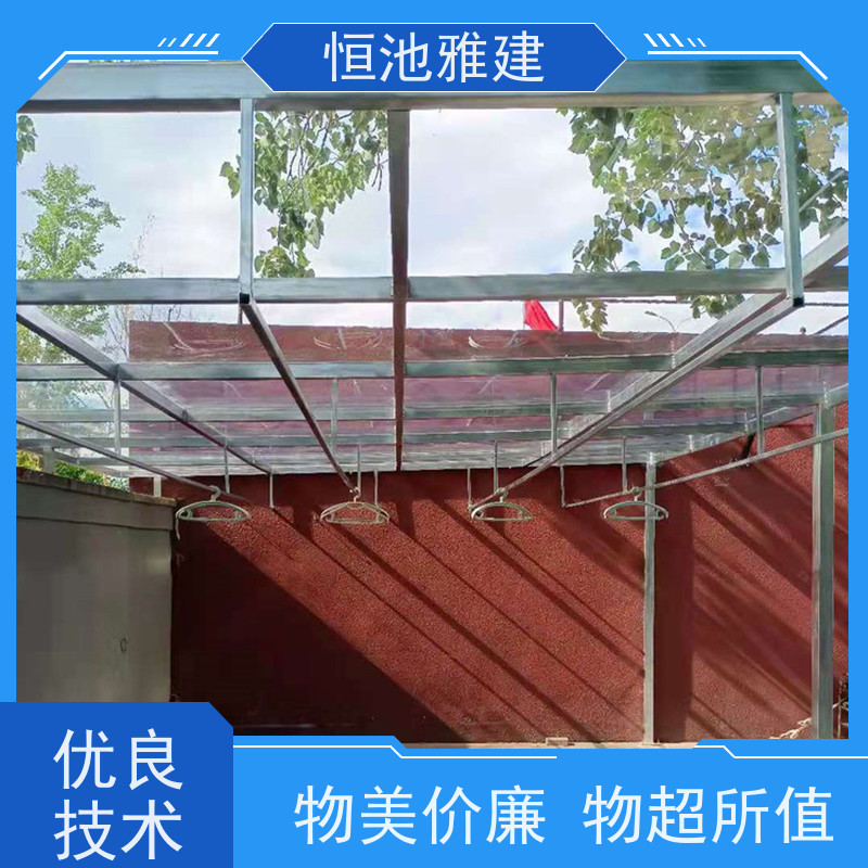 恒池雅建 停车棚材质 供应小区雨棚材料 抗震抗冲击