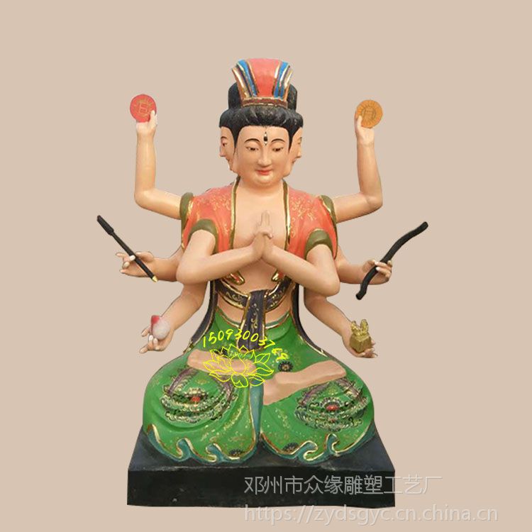 订做极彩圆明道姥神像 斗姥元明君佛像厂家 天后娘娘神像 斗姆