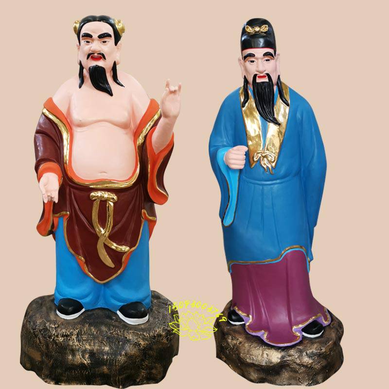 八仙人物雕塑彩像 寺院立像八仙过海神像 1米何仙姑雕像定制