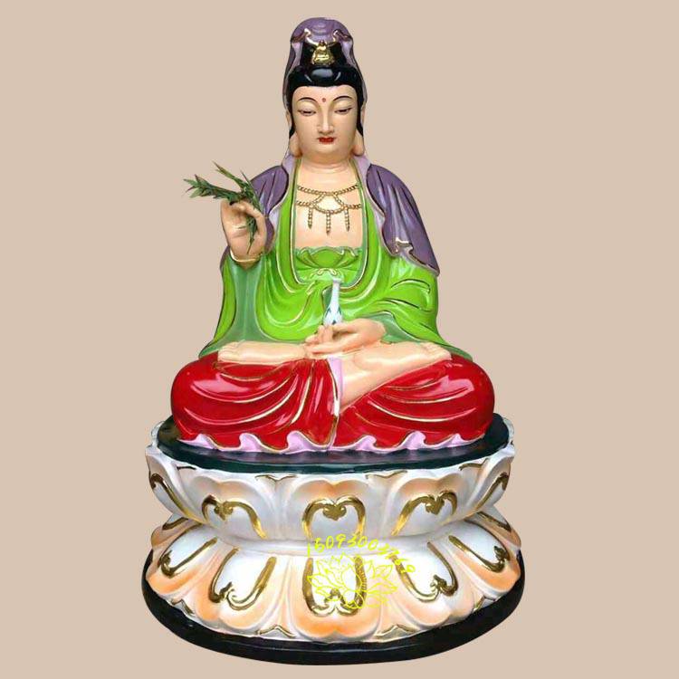 辟邪观音菩萨佛像居家摆件 神药观音佛像 三宝佛三世佛神像雕刻厂家