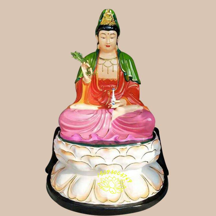 十二金仙寺庙佛像价格 观音菩萨68厘米 玻璃钢树脂佛像批发