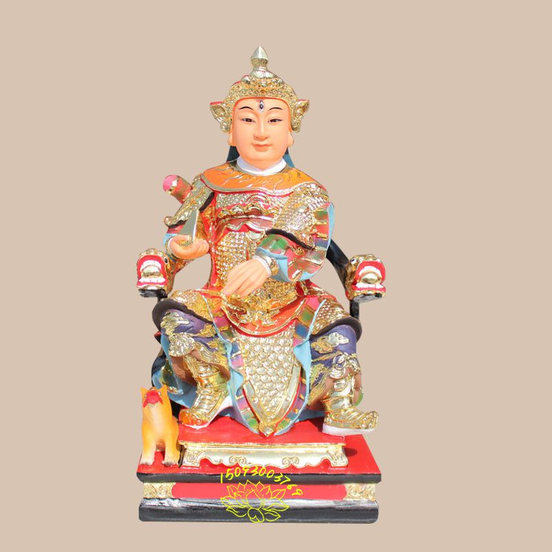 三眼二郎神佛像工艺厂雕刻 赤城王神像站像 二郎真君图片