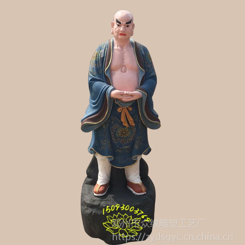 木雕十八罗汉佛像价格 河南佛像厂家定做五百罗汉像 罗汉尊者