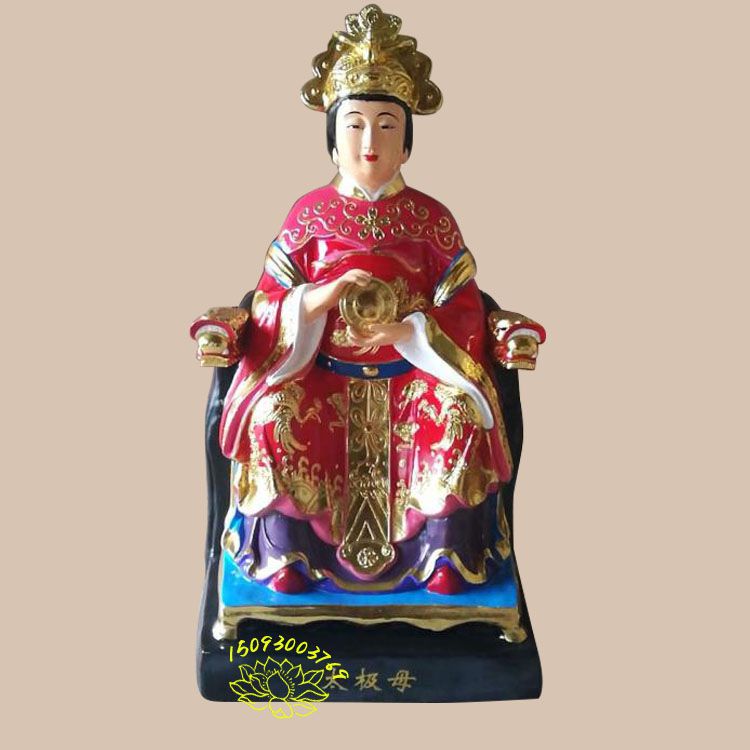 观音老母坐像多少钱一尊 泰山娘娘神像 彩绘贴金三霄娘娘价格