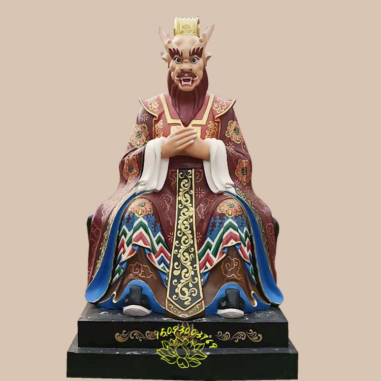 树脂佛像工艺品直销 四海龙王雕塑像 龙王爷爷 龙王奶奶神像图片