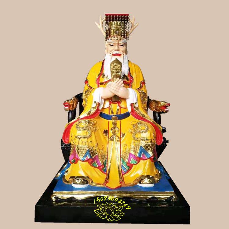 寺庙佛像摆件 龙父龙母塑像 四海龙王雕刻厂家 黄龙王神像