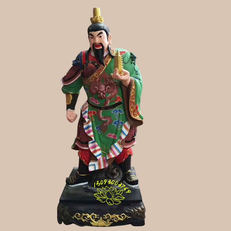 托塔李天王神像 厂家订做 玻璃钢多闻天王神像 四大金刚神像雕塑