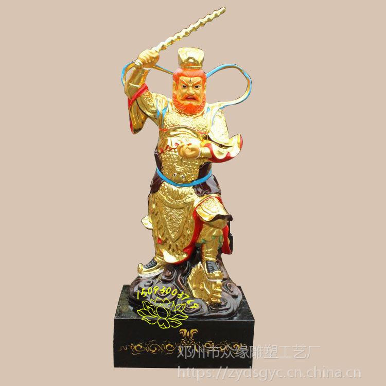 手工雕刻树脂佛像 王灵官雕塑像价格 隆恩真君神像图片 彩绘神像