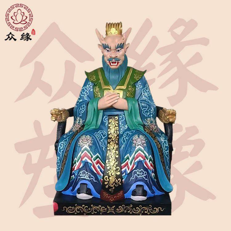 龙王龙母神像 鎏金彩绘四海龙王树脂佛像 龙王爷龙王母娘娘佛堂摆件