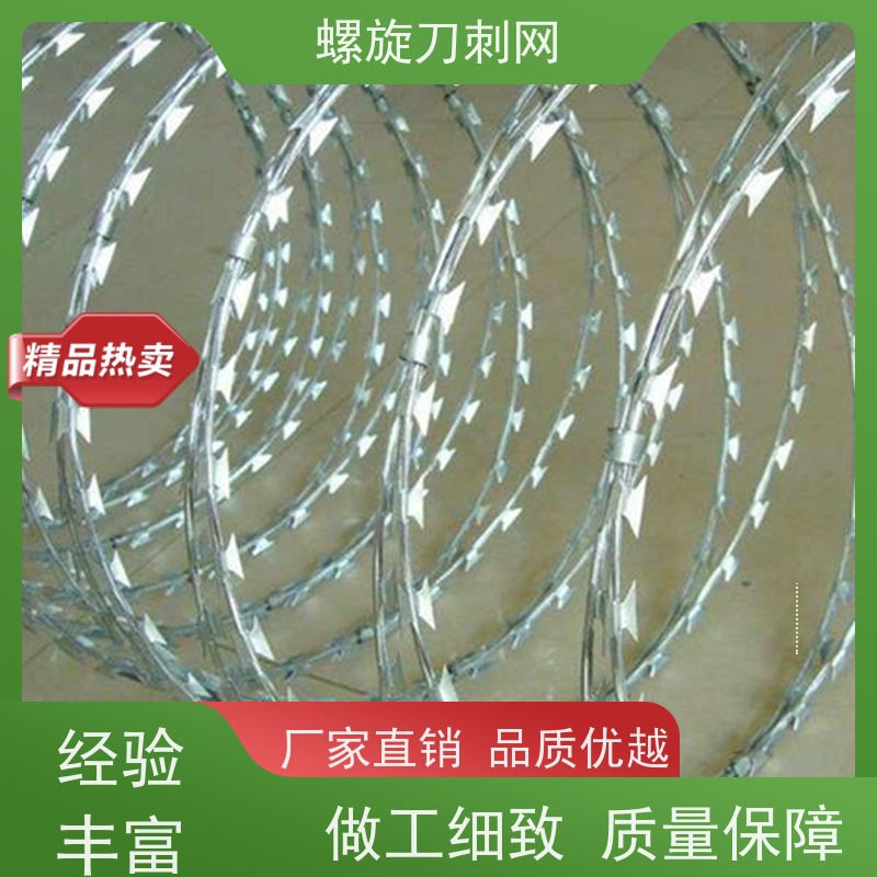 围墙滚刀刺小区学校防爬防盗网刀片刺绳热镀锌刺丝滚笼安装