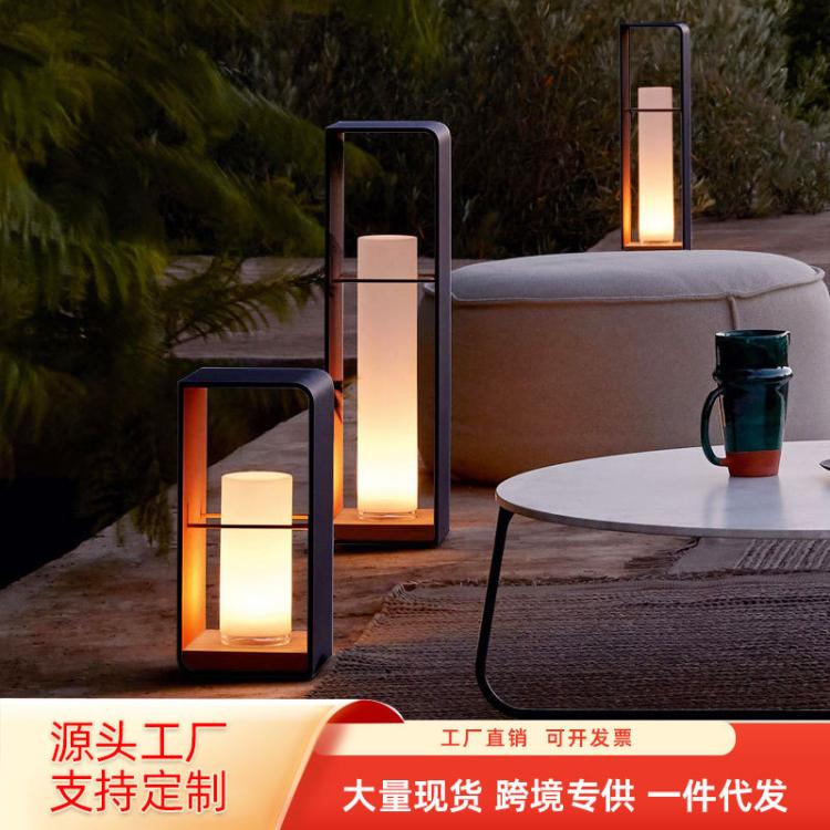 太阳能庭院灯户外防水高端别墅花园草坪灯现代简约景观草地灯