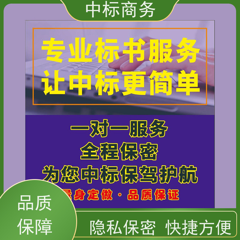 中标商务 四 川 标书代写制作 优秀的排版设计 为客户量身定制