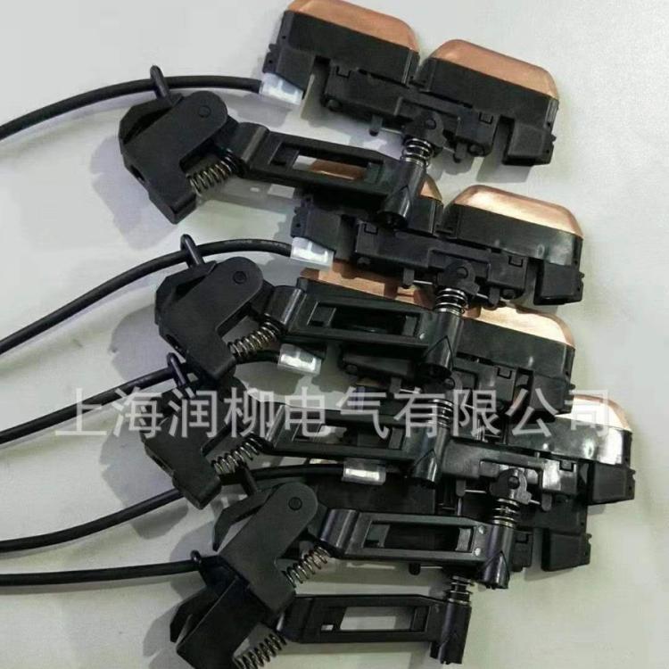 自动化流水线用U10滑线单极独臂集电器长方孔双头滑块高含铜碳
