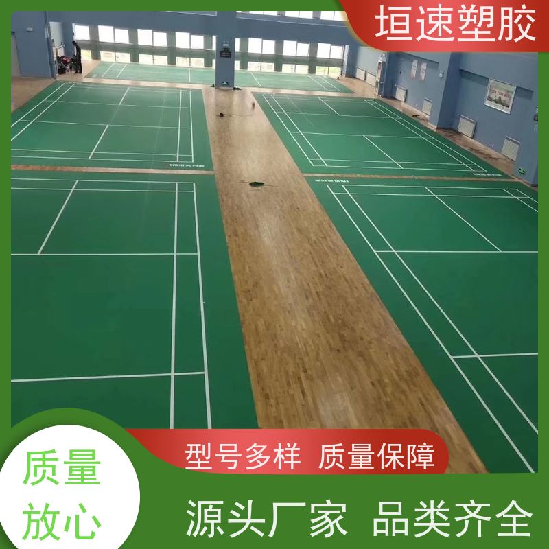 垣速塑胶 运动场pvc防水地板色彩丰富 篮球场橡胶厂家 橡胶卷材地板