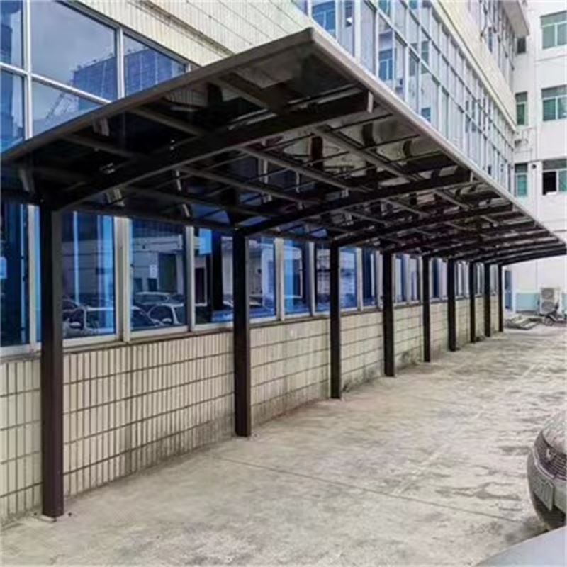 别墅铝合金车棚 停车雨棚定制 结构牢固 多规格可选