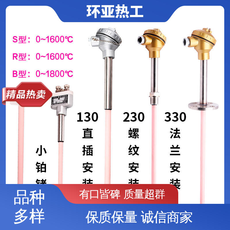 刚玉 不锈钢管 高温S型B型R型铂铑热电偶 铜水测温 环亚