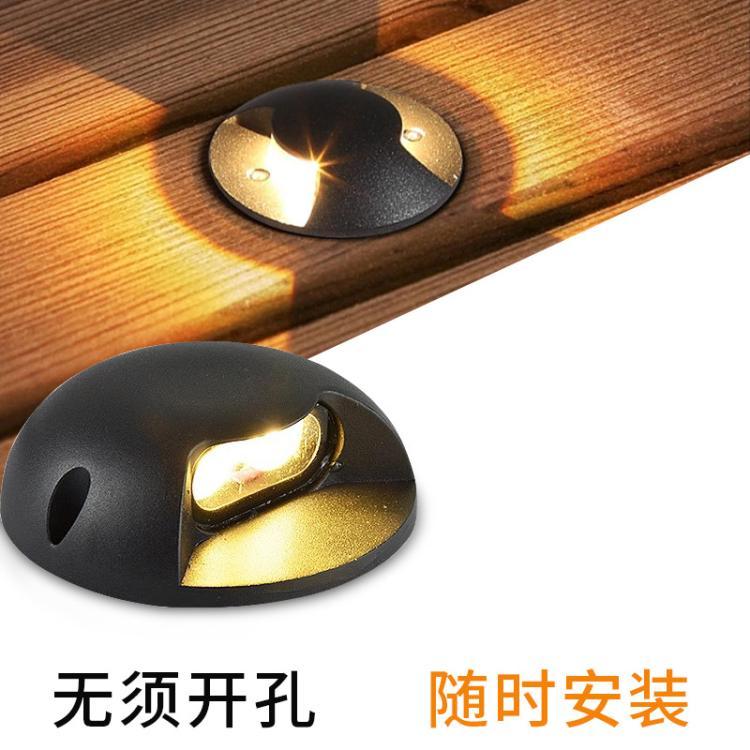 地埋灯led户外防水超薄室外小庭院侧发光步道景观龟背太阳能地灯