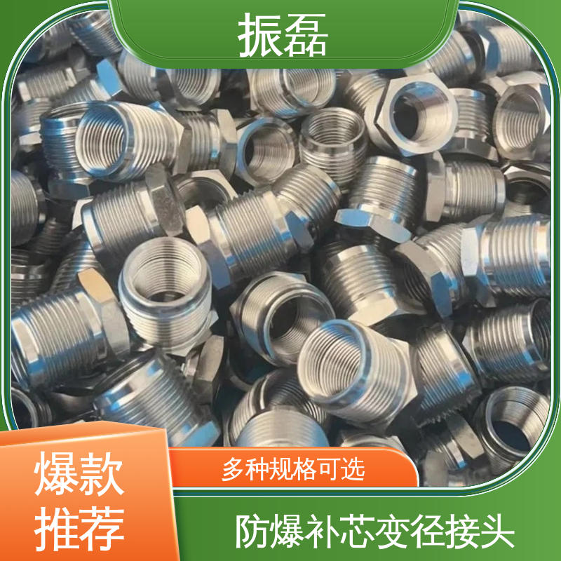 振磊 4分5分6分一寸DN15 管接头碳钢 不锈钢防爆补芯 BGJ