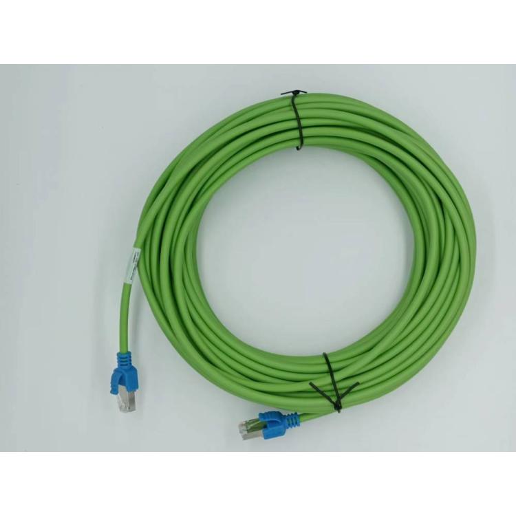 泰科 TE RJ45工业网线 两端屏蔽头 4芯 PUR外皮 绿色