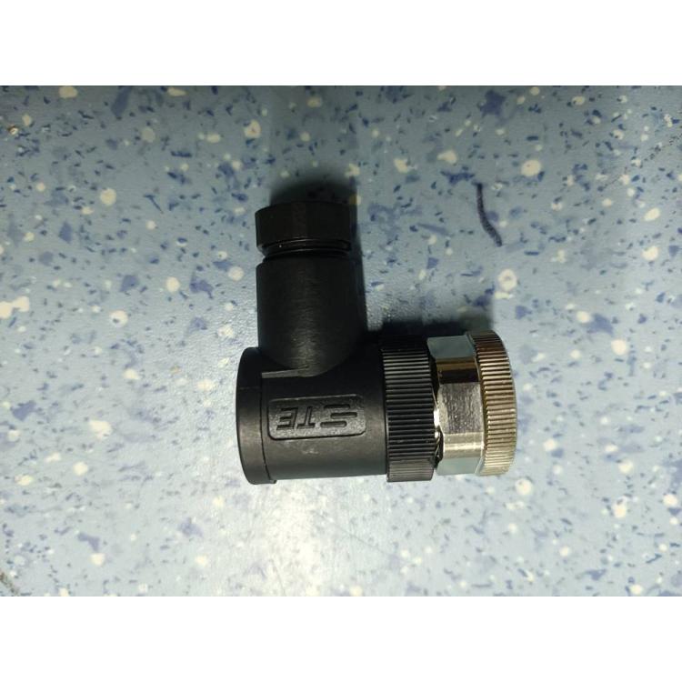 泰科 TE A编码4针母头 连接器 RPC-M12-FR-4CON-PG7-MU 弯头