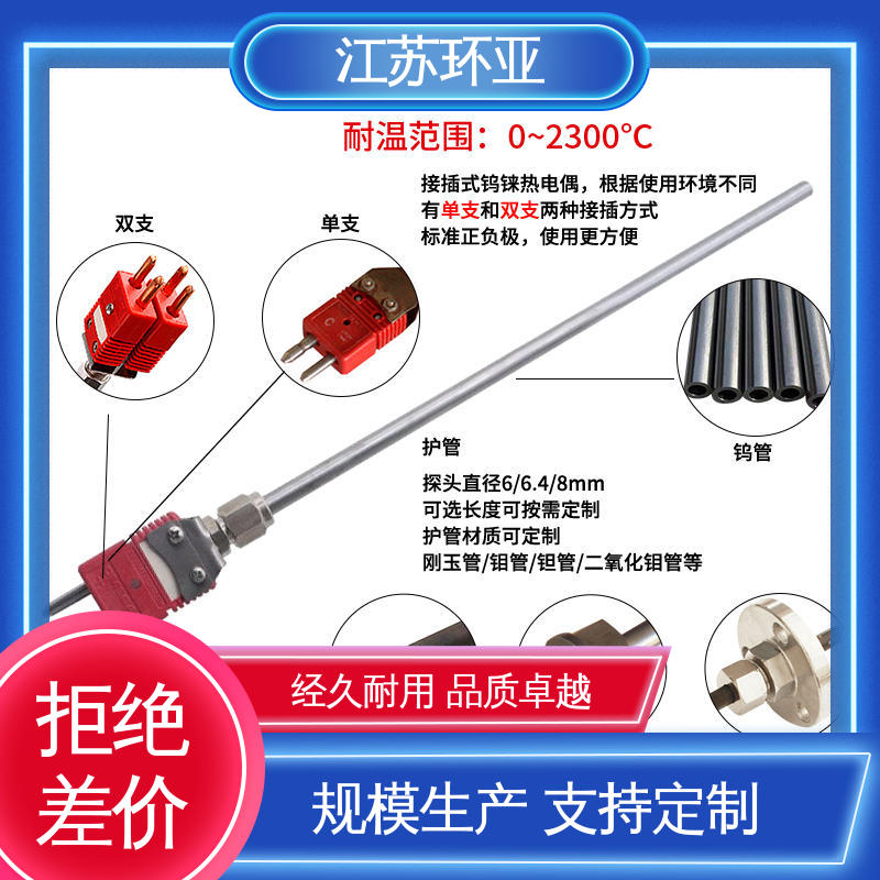 生产厂家 S型钨铼热电偶 钼管钽管 陶瓷制造 环亚热工