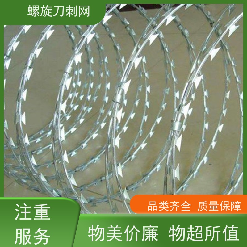 防护网带刺铁丝滚笼路边防攀爬铁蒺藜围墙镀锌刀刺网安装