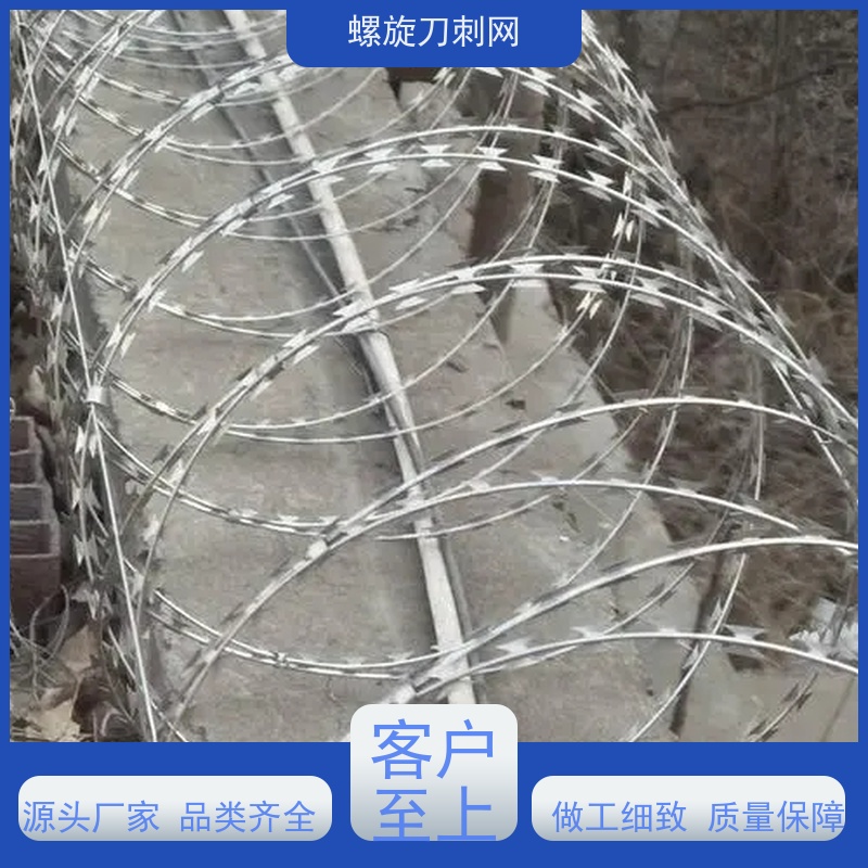 围墙防爬刺275g刀刺网刀片刺绳热镀锌刺丝滚笼安装