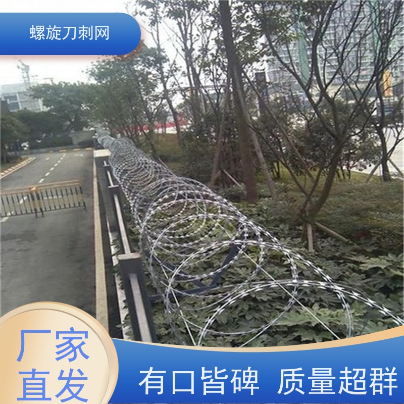 围墙防爬刺镀锌刀刺网高铁304不锈钢刀片刺绳材质