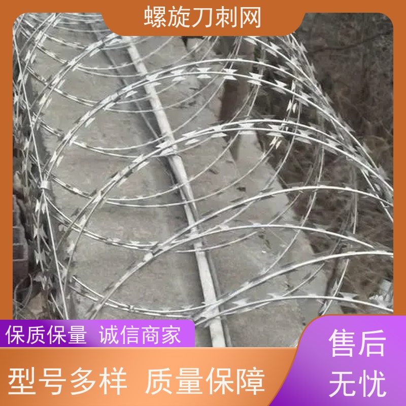 防攀爬刀刺网公路镀锌刀片刺绳高锌刺丝滚笼颜色