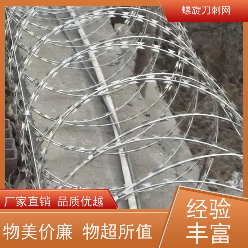 防护网带刺铁丝滚笼斧行型刀片防爬网围墙镀锌刀刺网颜色