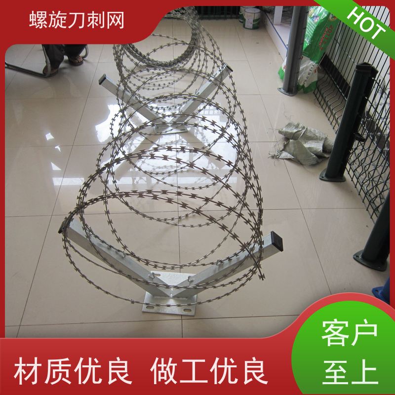 不锈钢滚笼防锈防护网路边防攀爬铁蒺藜围墙镀锌刀刺网安装