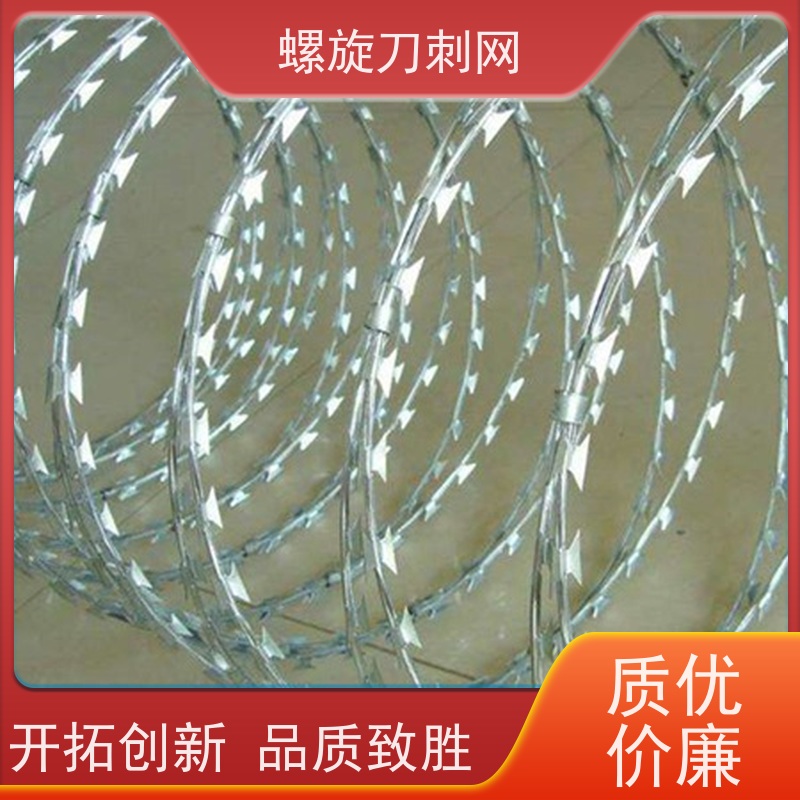 围墙防爬刺公路镀锌刀片刺绳蛇蝮式刺丝滚笼刺网材质