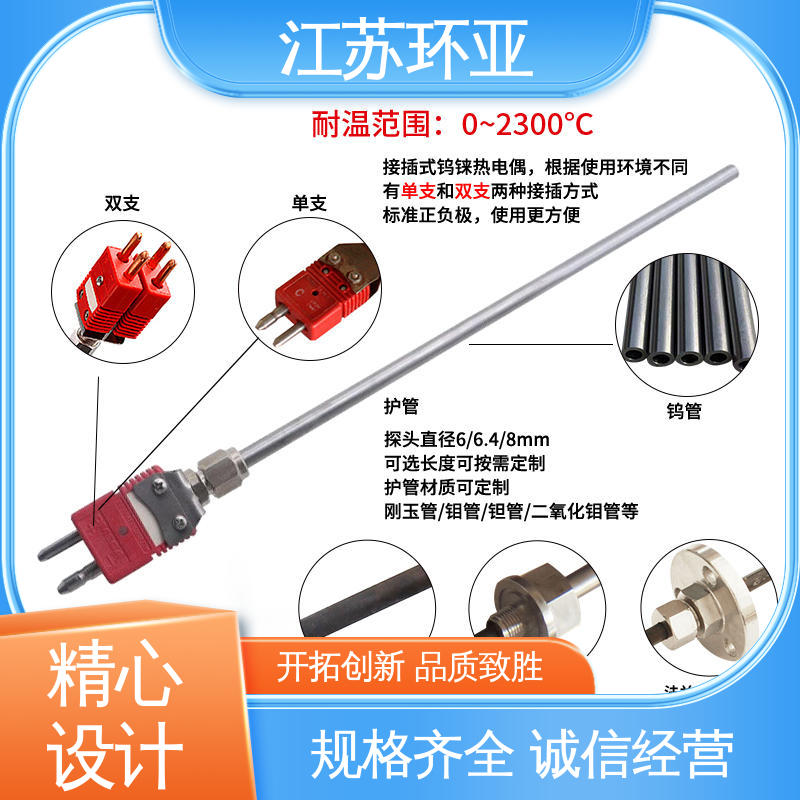 生产厂家 钨管高温刚玉管 真空炉传感器 C型钨铼热电偶 环亚热工