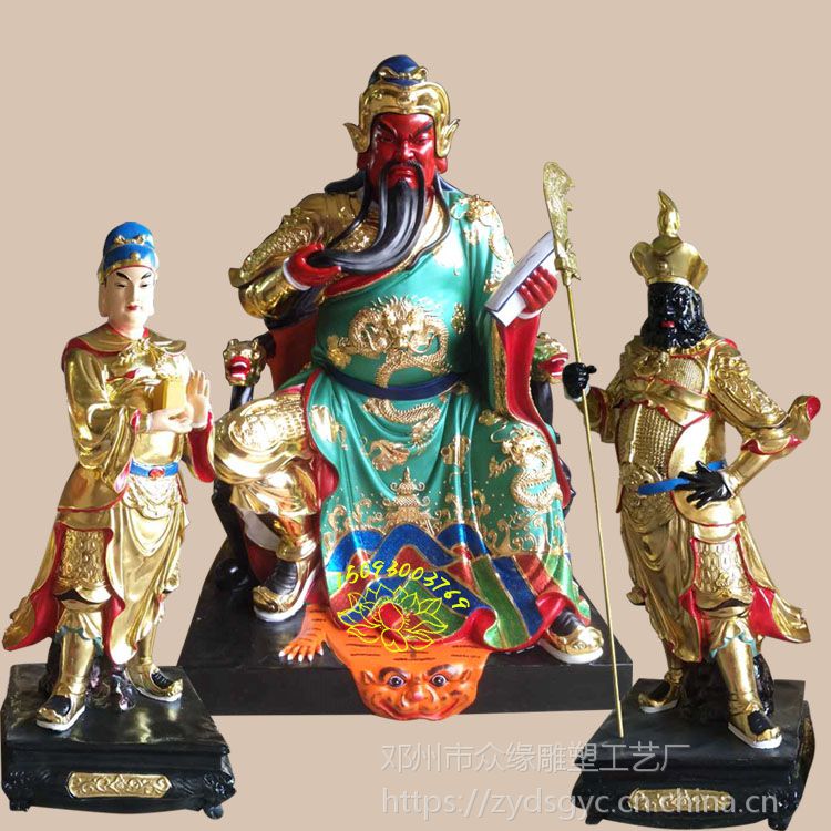 镇宅风水关公神像雕塑 关羽 关二爷神像雕刻厂家 玻璃钢佛像批发