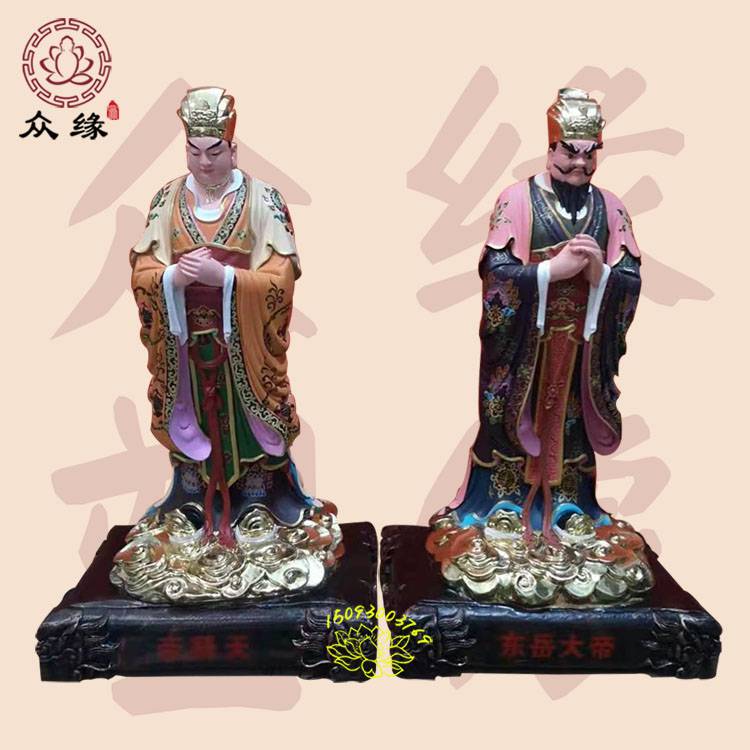 众缘二十四诸天玻璃钢雕像 四大菩萨鎏金铜铸佛像 太乙真仙塑像