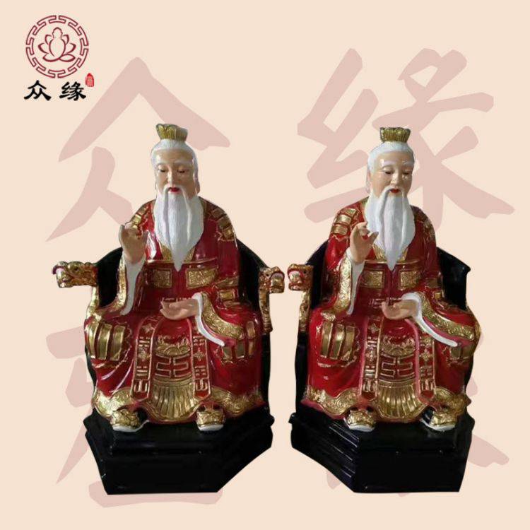 树脂玻璃钢佛像 月下老人 月老神像 柴道煌媒神极彩古彩雕像