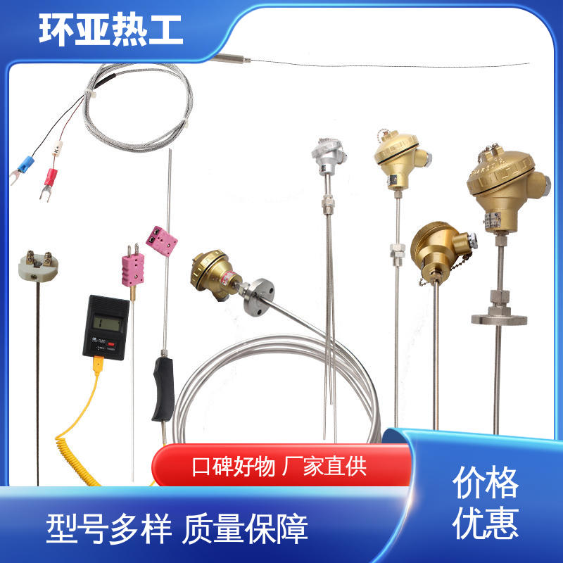 环亚 铠装热电偶温度传感器 pt100高精度 可弯曲探头 公司