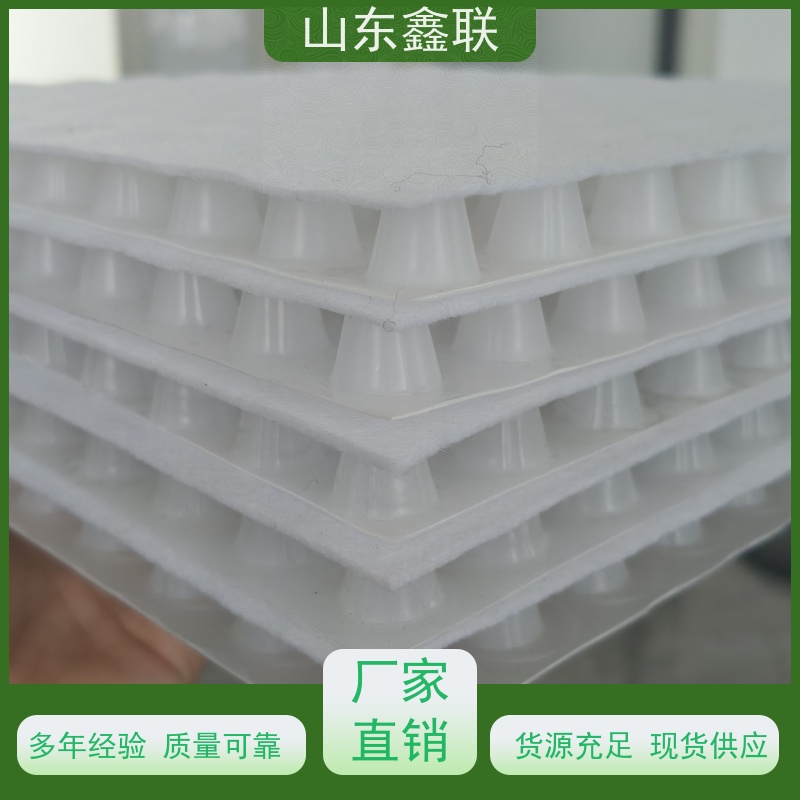 鑫联 50高黑色 塑料凸片排水层 车库顶板专用 PE排蓄水板