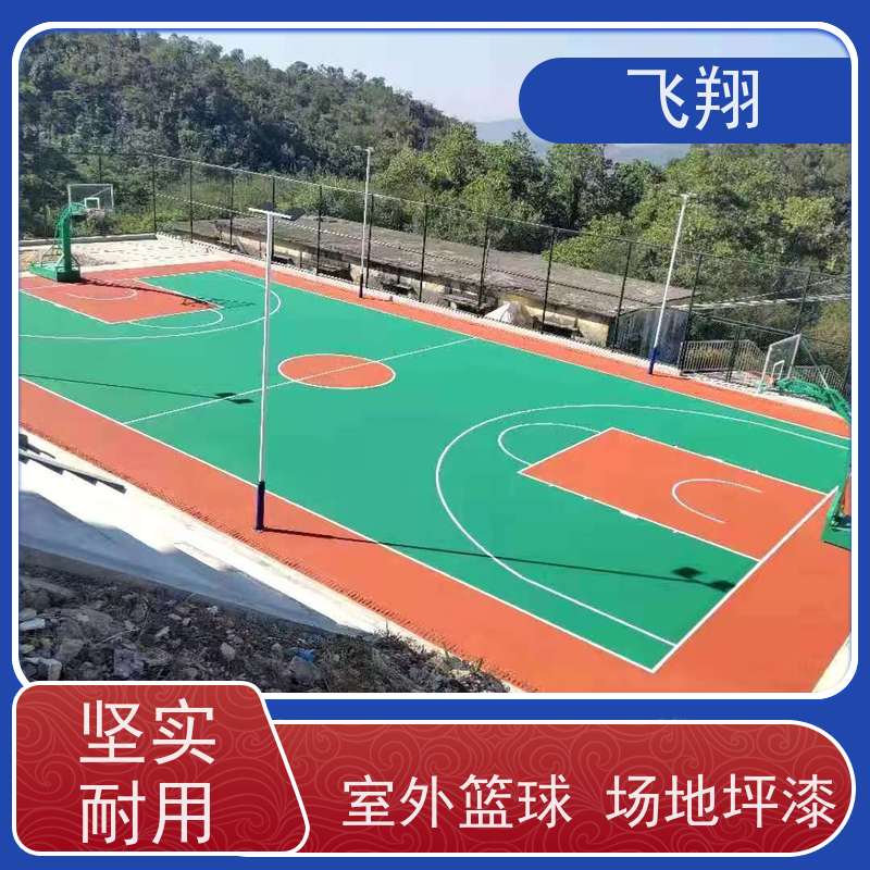汕头龙湖 金平 澄海室外篮球场地坪漆 硅 PU 材质 抗老化抗腐蚀