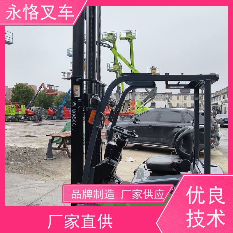 永恪叉车出租 丰田三支点1吨两节门架 5.5米2018年车 一手货源