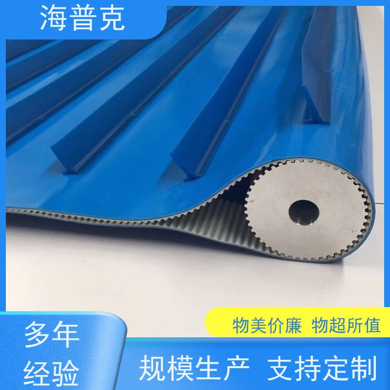 海普克 阻燃性能好 运输平衡运量大 小型食品粮食 导条草纹输送带