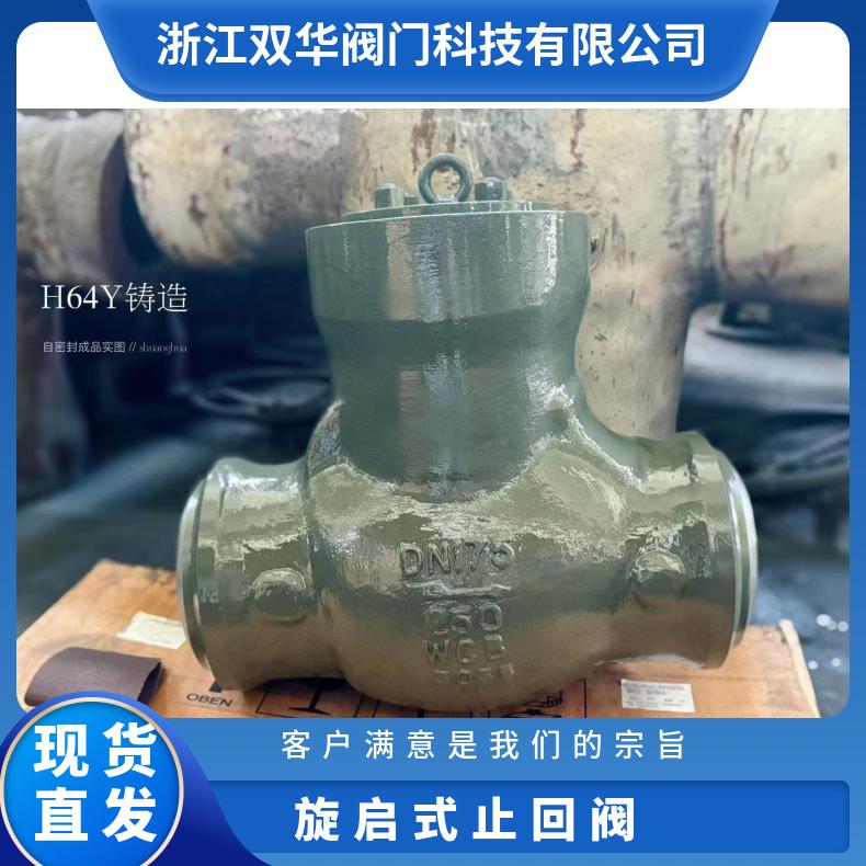 对焊自密封高温高压 H64Y-200C 旋启式焊接止回阀DN50 双华阀门