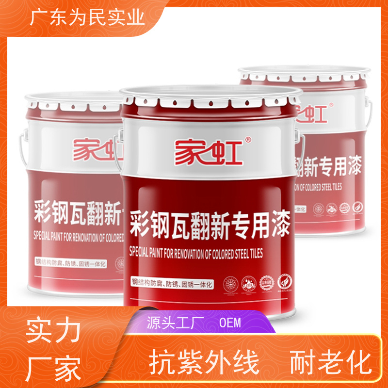 家虹 生产彩钢瓦翻新漆 环氧树脂防锈漆 钢结构工业漆 防锈防腐