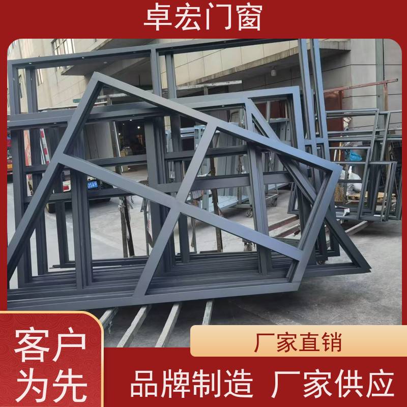 卓宏门窗 黑色不锈钢 防火窗 加厚门板 支持定制