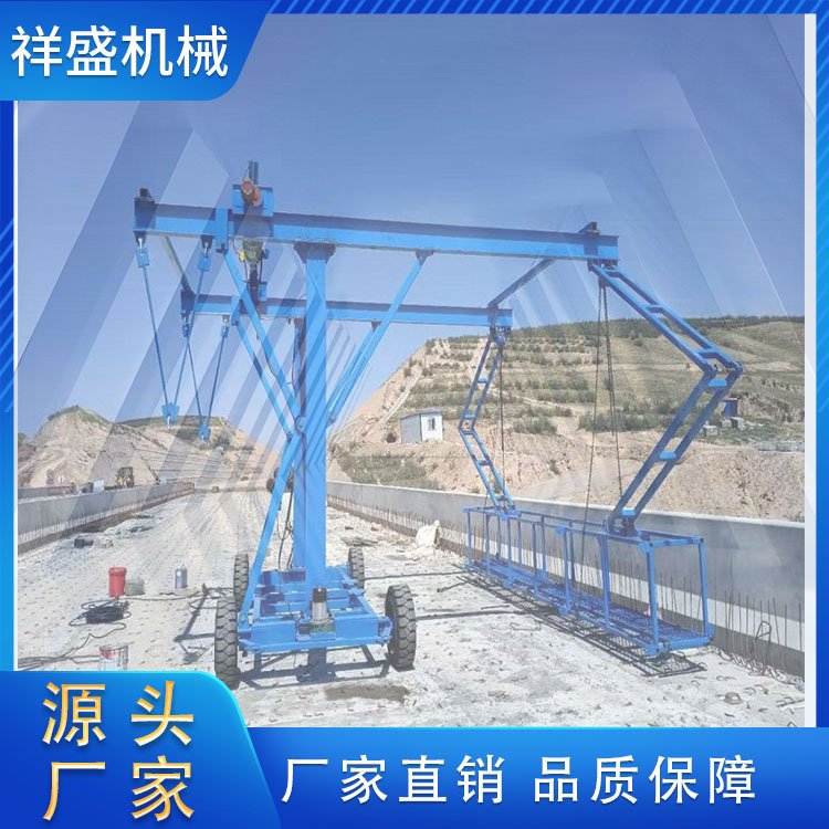 桥梁防撞墙模板台车 高架高速施工专用吊篮 无线遥控智能行走