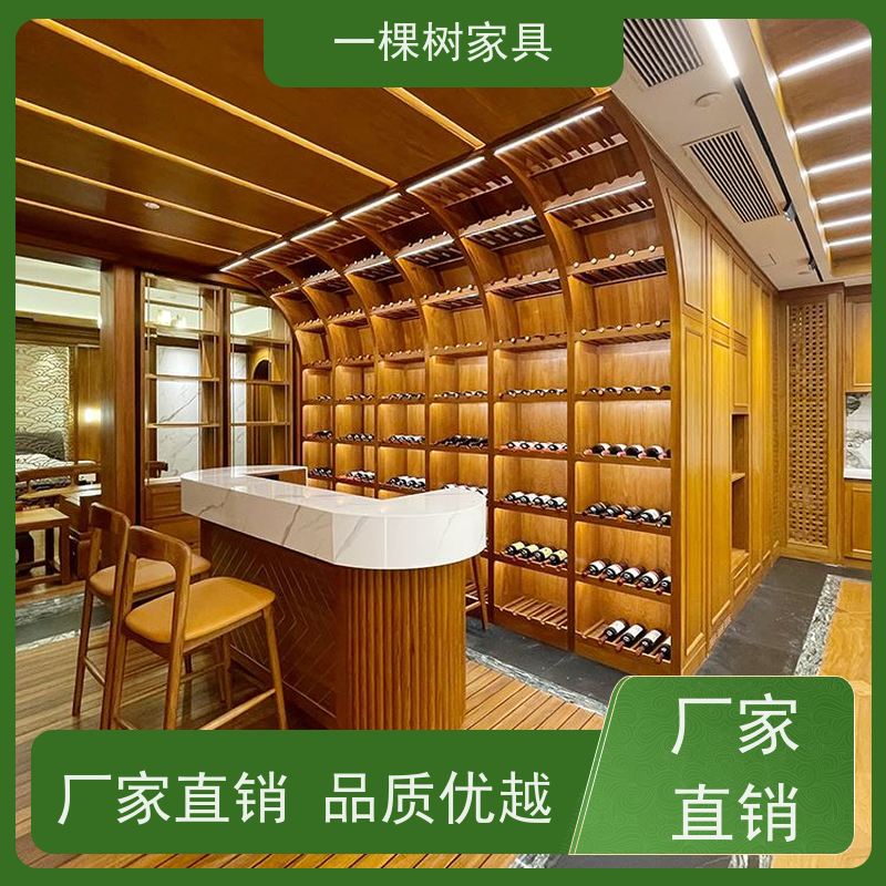 一棵树家具 别墅大宅装修 柚木整装定制 色泽金黄 触感温润