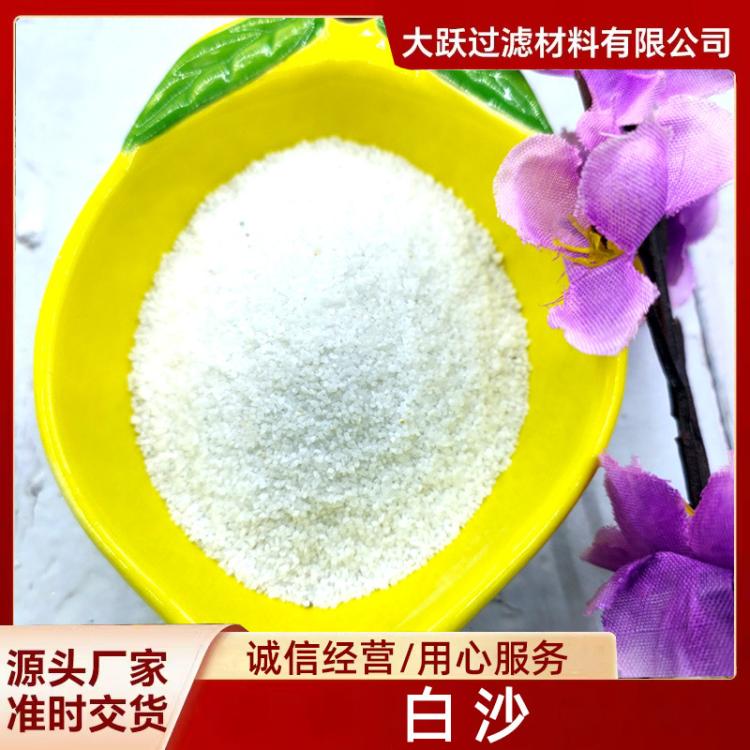 供应纯白色石英砂 白沙子 水处理 填坑造景 足球场草坪填充砂白沙