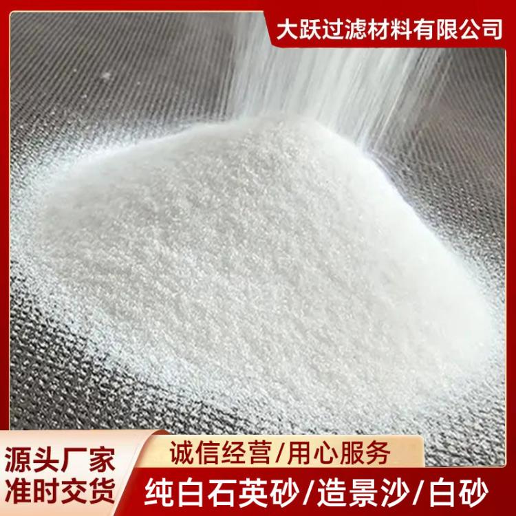 供应纯白色石英砂 白沙子 水处理 填坑造景 足球场草坪填充砂纯白